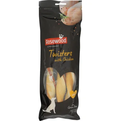 Rosewood Twister Kip Large, 3 Stuks