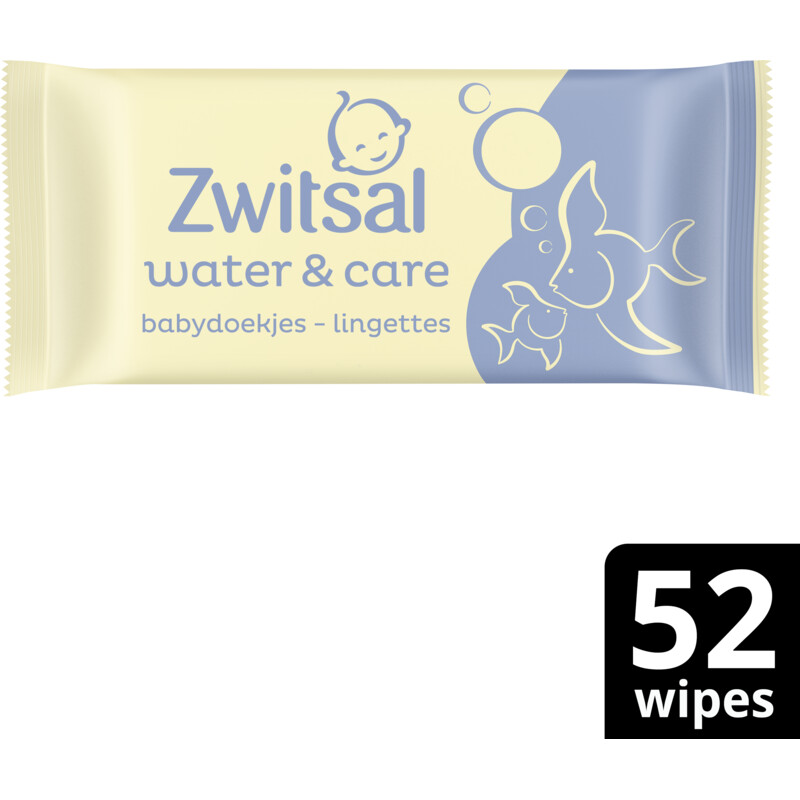 Zwitsal Billendoekjes Water & Care 52 Stuks