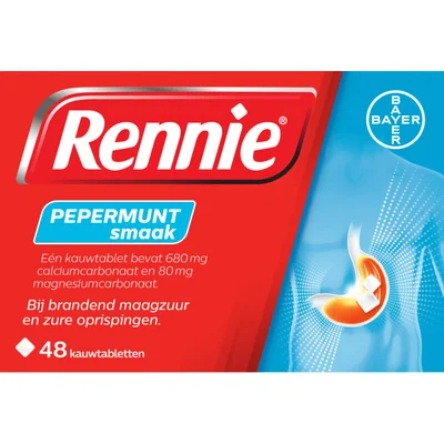 Rennie Maagbeschermer Kauwtablet Pepermunt 48 Stuks