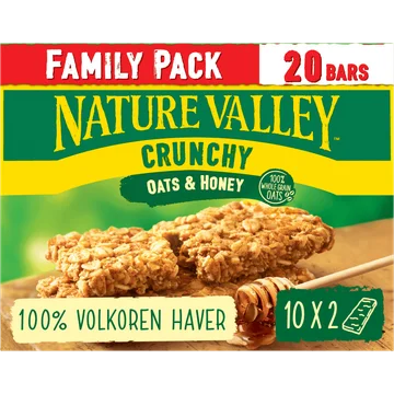 Nature Valley Crunchy Oats & Honey Family Pack 20 Stuks 10 x 42 g