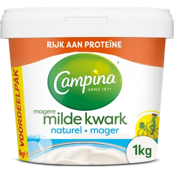 Campina Magere milde kwark naturel voordeelpak