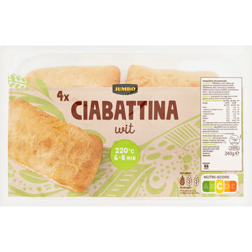 Jumbo - Ciabattina Wit - 4 Stuks