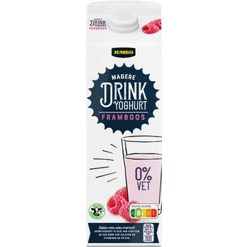 Jumbo Drinkyoghurt Framboos 0% Vet 1 L