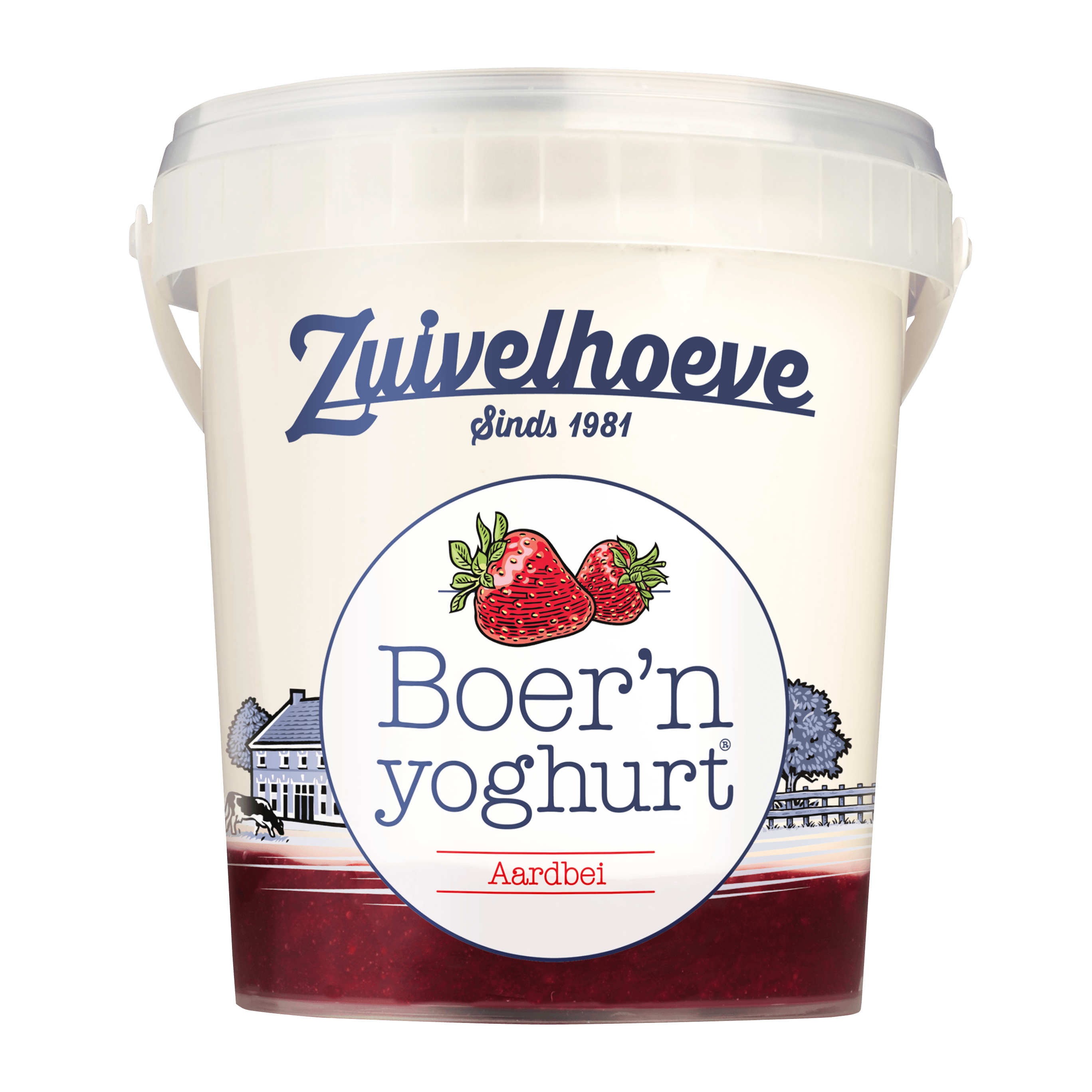 Zuivelhoeve Boer'n yoghurt aardbei