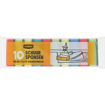 Jumbo Schuursponsen 10 Stuks