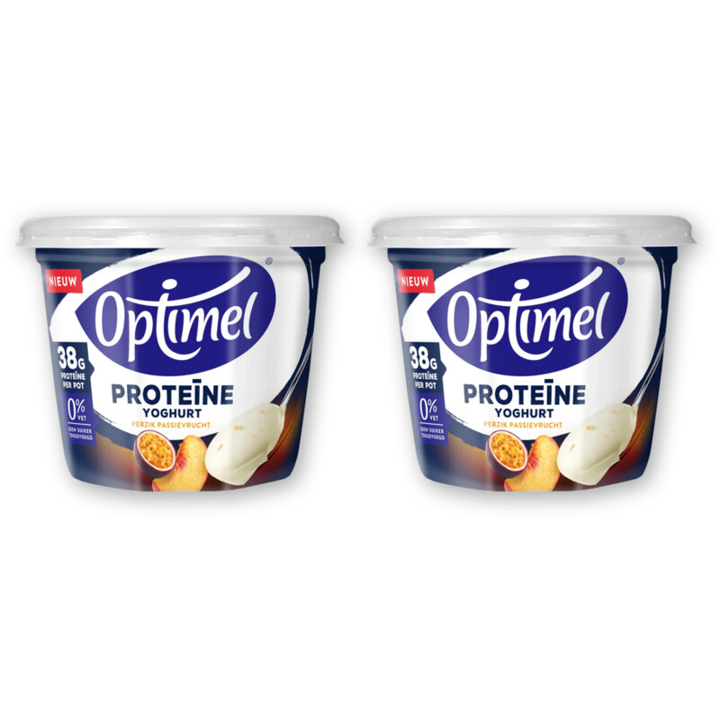 Optimel Proteine yoghurt perzik passievrucht 2pk