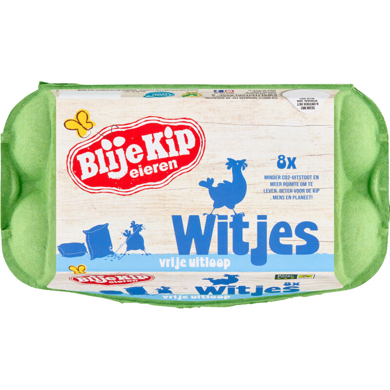 Blije Kip eieren Vrije uitloop witjes