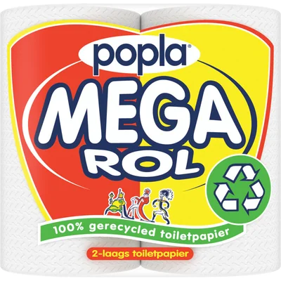 Popla Mega Rol Toiletpapier 4 rollen