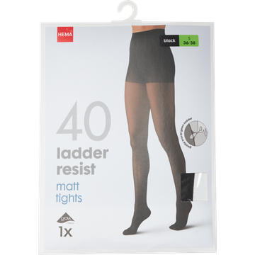 HEMA Panty Ladder Resist 40D 36/38, Zwart 1 Stuk