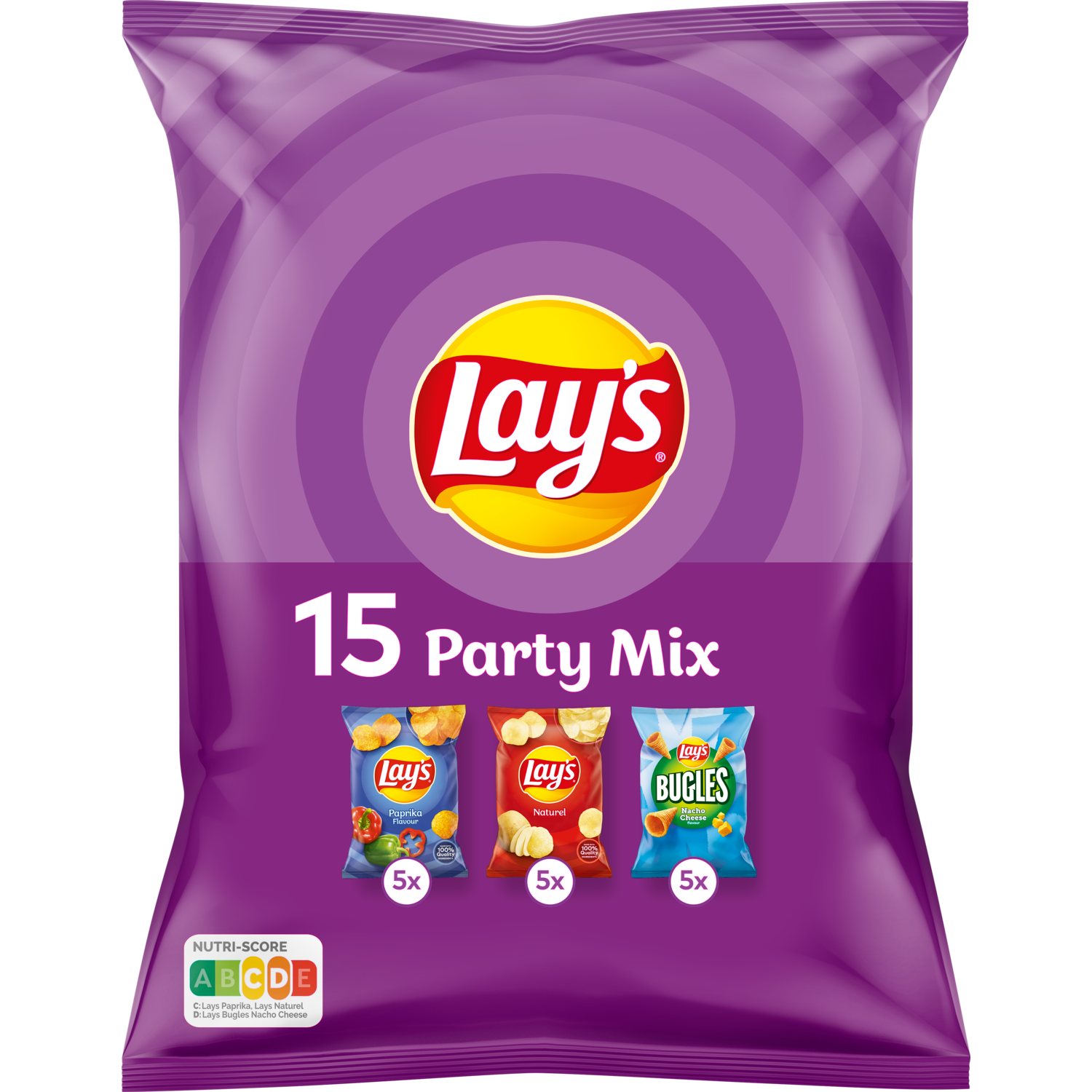 Lay's Party Mix Chips 15 uitdeelzakjes 3 smaken