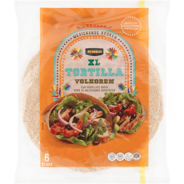 Jumbo XL Tortilla Volkoren 6 Stuks