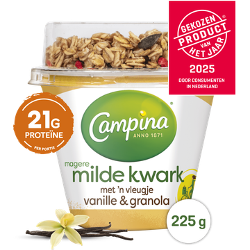 Campina Magere milde kwark vanille & granola