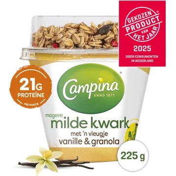 Campina Magere milde kwark vanille & granola