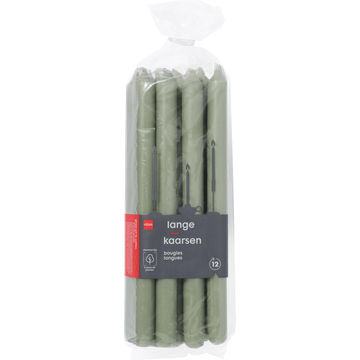HEMA Lange Kaarsen Lichtgroen 12 Stuks