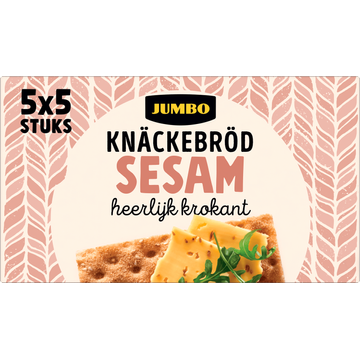 Jumbo Knäckebröd Sesam 5 x 5 Stuks
