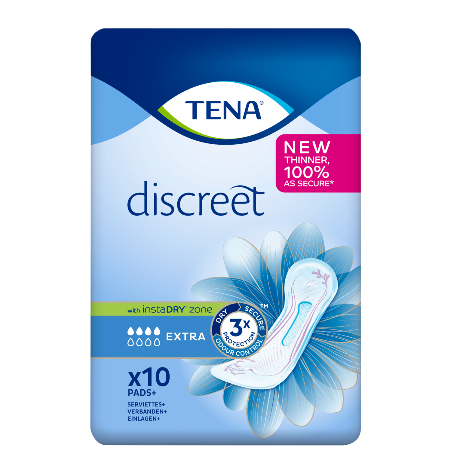 Tena Discreet Extra Verbanden+ 10 Stuks