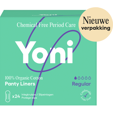 Yoni inlegkruisjes regular 100% biologisch katoen 24 stuks