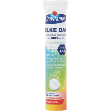 Davitamon Elke Dag bruistabletten, 15 stuks