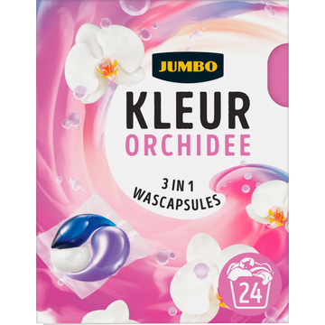 Jumbo Wascapsules 3 in 1 Kleur Orchidee 24 Wasbeurten
