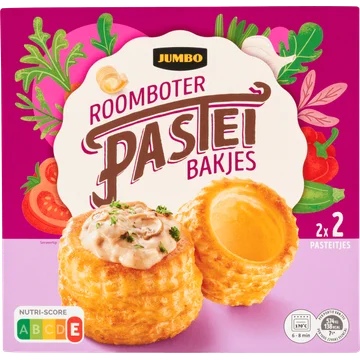 Jumbo Roomboter Pasteibakjes 4 Stuks