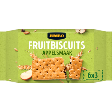 Jumbo Fruitbiscuits Appelsmaak 6 x 3 Stuks