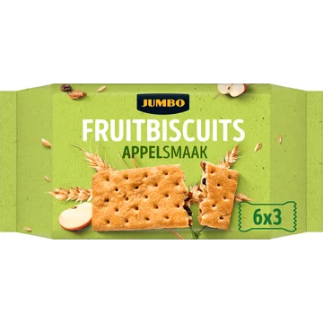Jumbo Fruitbiscuits Appelsmaak 6 x 3 Stuks