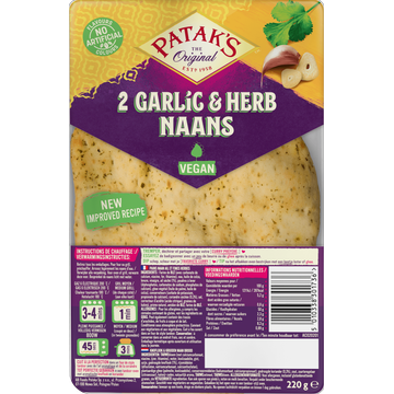 Patak's Naan garlic & coriander