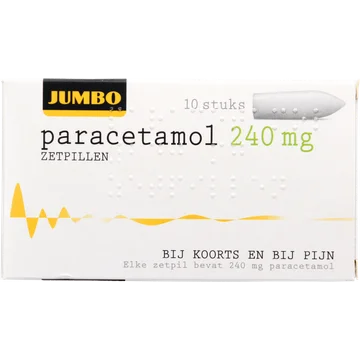 Jumbo Paracetamol Zetpillen 10 Stuks 240mg