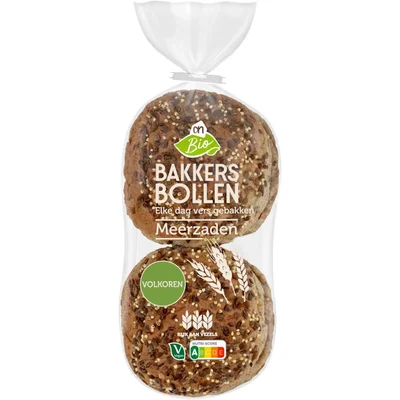 AH Biologisch Bakkersbollen volkoren meerzaden