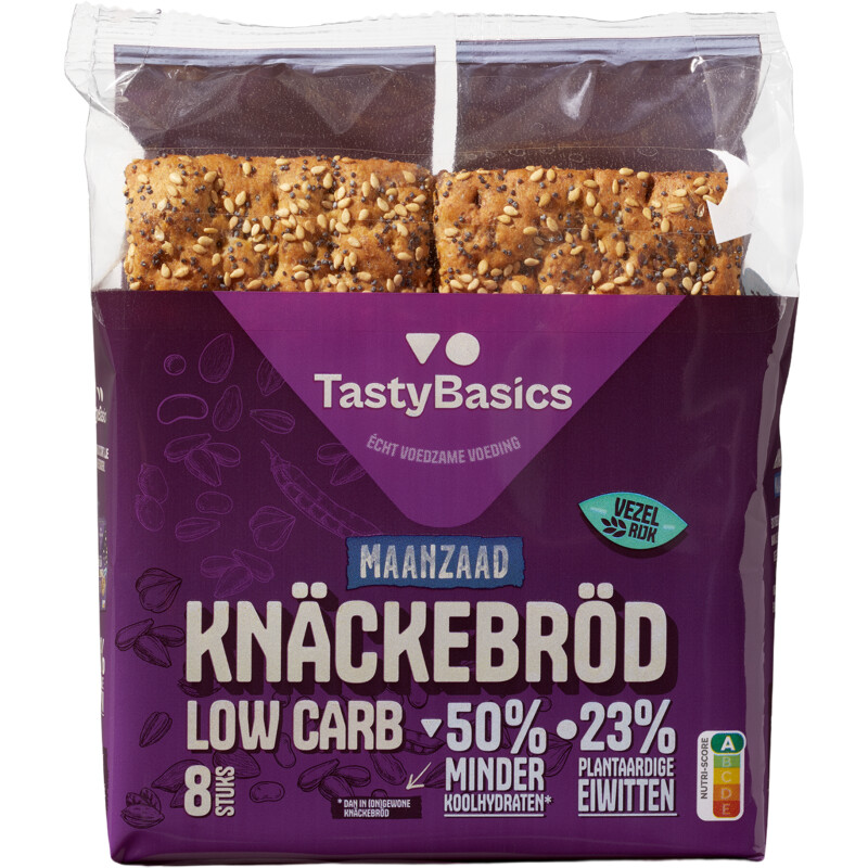 TastyBasics Low carb knäckebröd Maanzaad en sesam