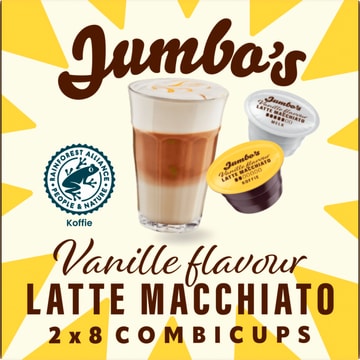 Jumbo's Vanille Latte Macchiato Combi Koffiecups 2 x 8 Stuks