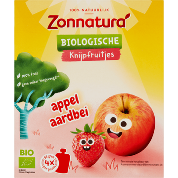 Zonnatura Biologische Knijpfruit Appel Aardbei