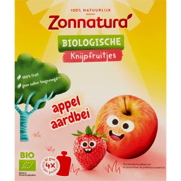 Zonnatura Biologische Knijpfruit Appel Aardbei