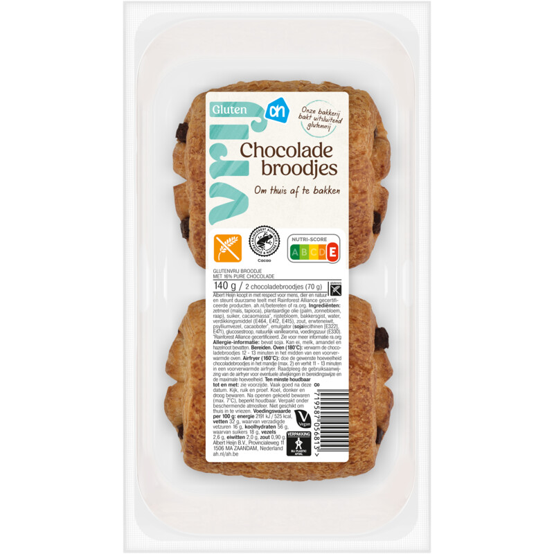 AH Glutenvrij Chocolade broodjes