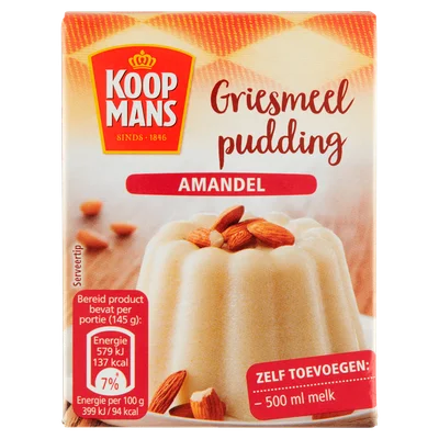 Koopmans Griesmeelpudding amandel