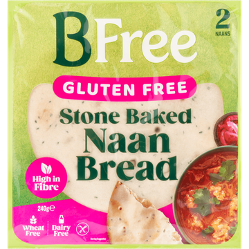 BFree Gluten Free Stone Baked Naanbread 2 Stuks