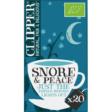 Clipper Snore & Peace Organic Chamomile, Lemon Balm & Lavender Infusion 20 Stuks 30 g