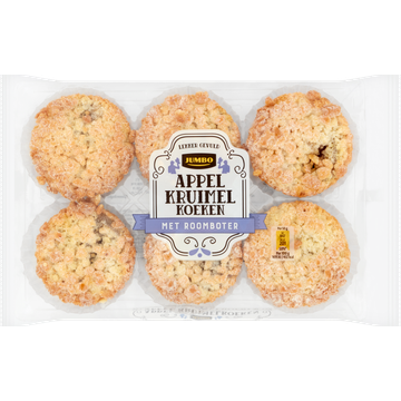 Jumbo Appel Kruimelkoeken 6 Stuks