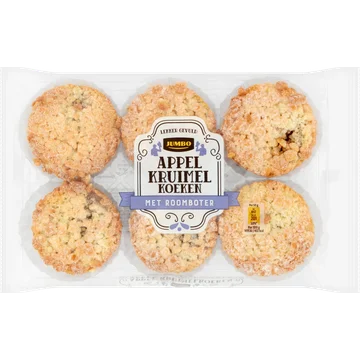 Jumbo Appel Kruimelkoeken 6 Stuks