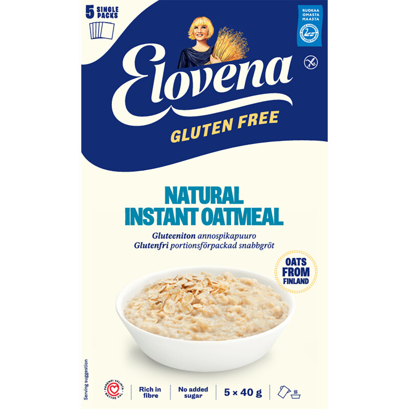 Elovena Natural instant oatmeal glutenvrij
