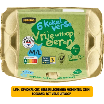 Jumbo Kakel Verse Vrije Uitloop Eieren M/L 6 Stuks