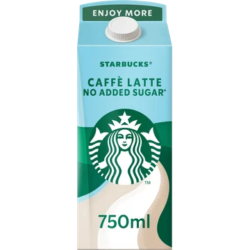 Starbucks® Multiserve Caffe Latte No Added Sugar IJskoffie 750ml