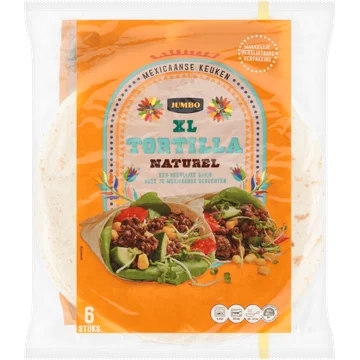 Jumbo XL Tortilla Naturel 6 Stuks