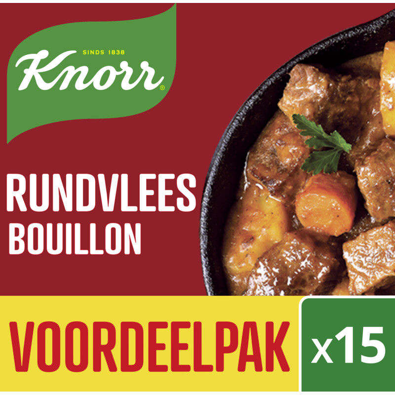 Knorr Bouillon Blokjes Rundvlees 15 tabletten
