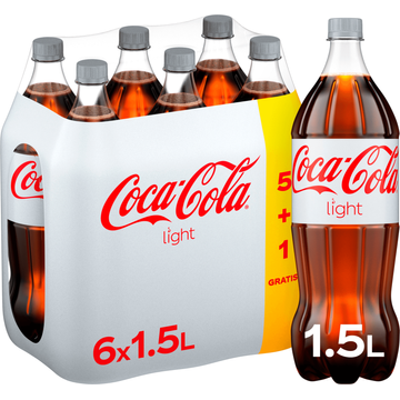 Coca-Cola Light 5+1 Gratis PET Fles 6 x 1,5 L