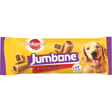 Pedigree Jumbone Medium Kauwstaaf - Rund & Gevogelte - Hondensnack - 2 Stuks