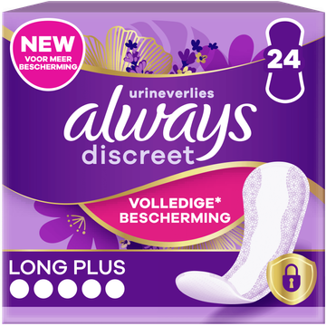 Always Discreet Inlegkruisjes Voor Urineverlies Long Plus 24