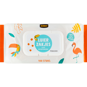 Jumbo Luier Zakjes Licht Geparfumeerd 100 Stuks