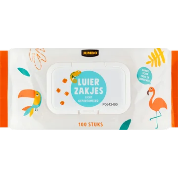 Jumbo Luier Zakjes Licht Geparfumeerd 100 Stuks