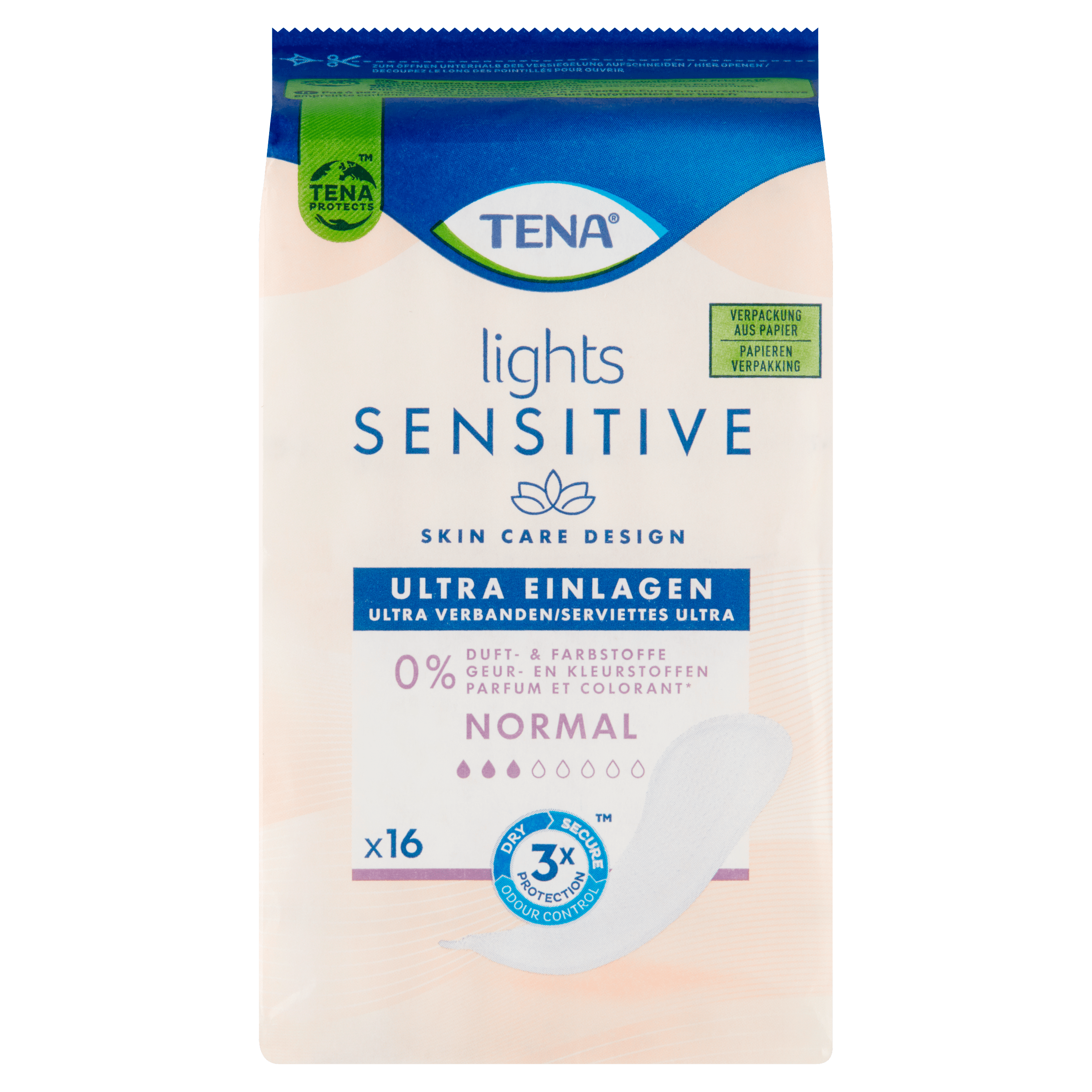 Tena Lights Sensitive Ultra Verbanden Normal 16 Stuks